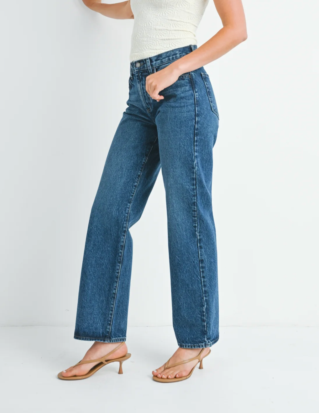 Relaxed Straight Jean in Dark Denim