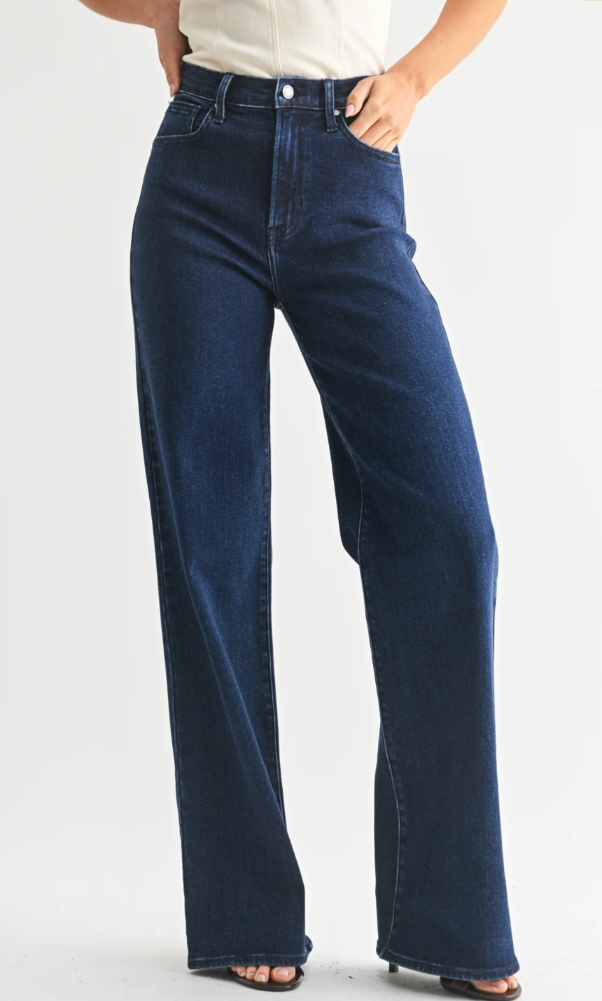 Palazzo Jean in Dark Denim