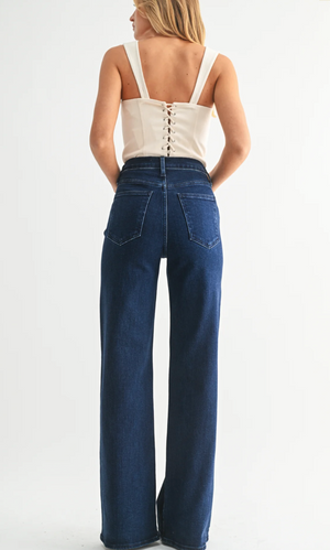 Palazzo Jean in Dark Denim