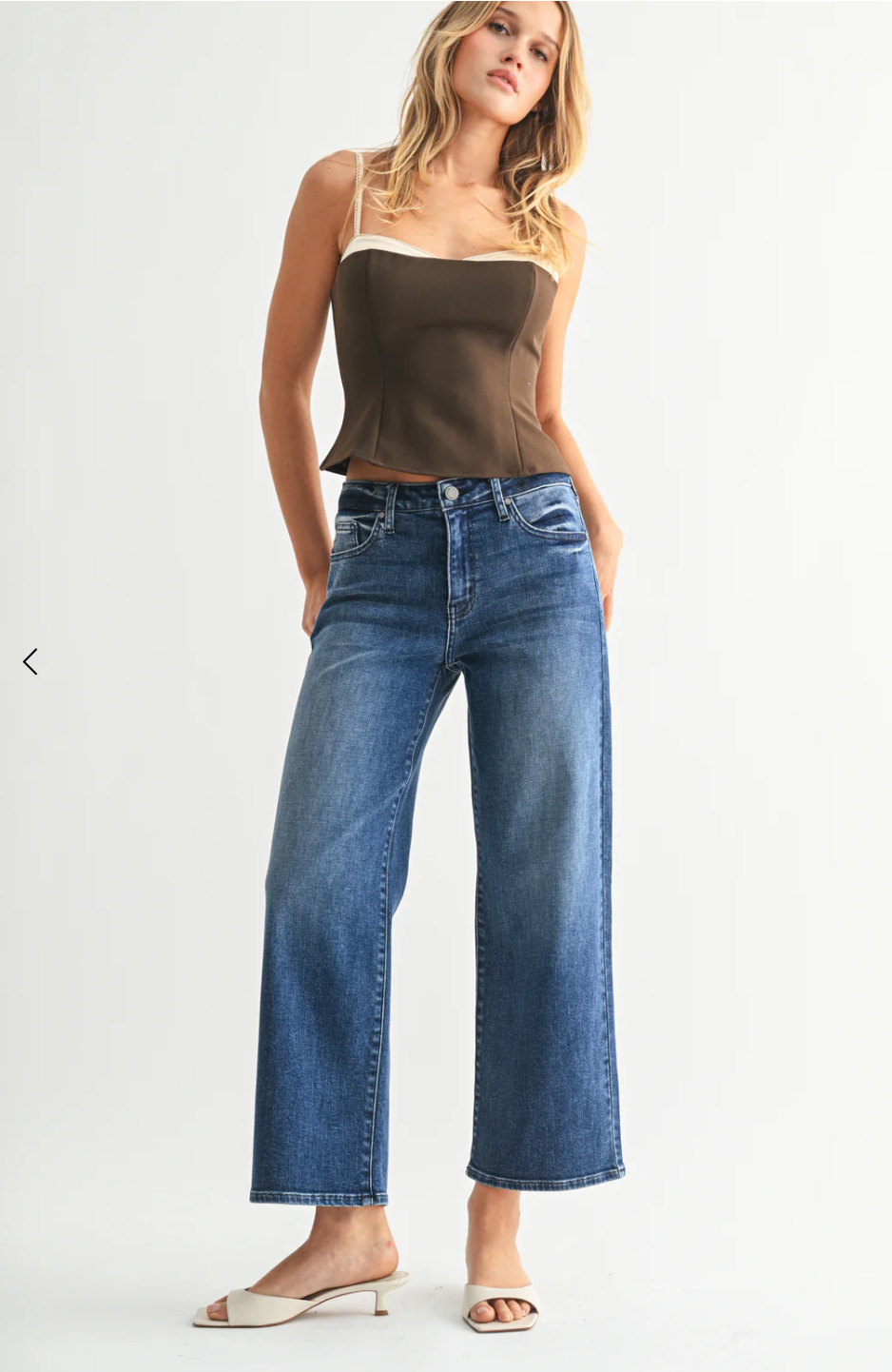 Petite Slim Wide Leg Jeans
