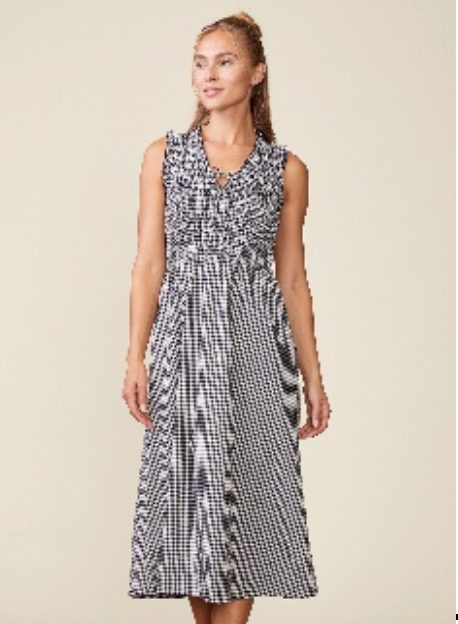 Smocked Top Gingham Dress