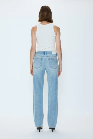 Pistola Issa Mid Rise Relaxed Straight Jeans in Road Trip