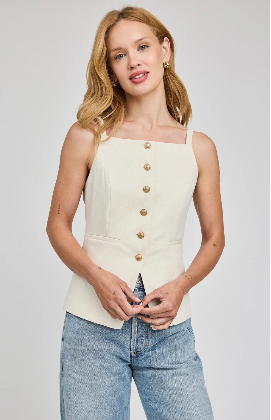 Gentle Fawn Harper Button Up Vest Top