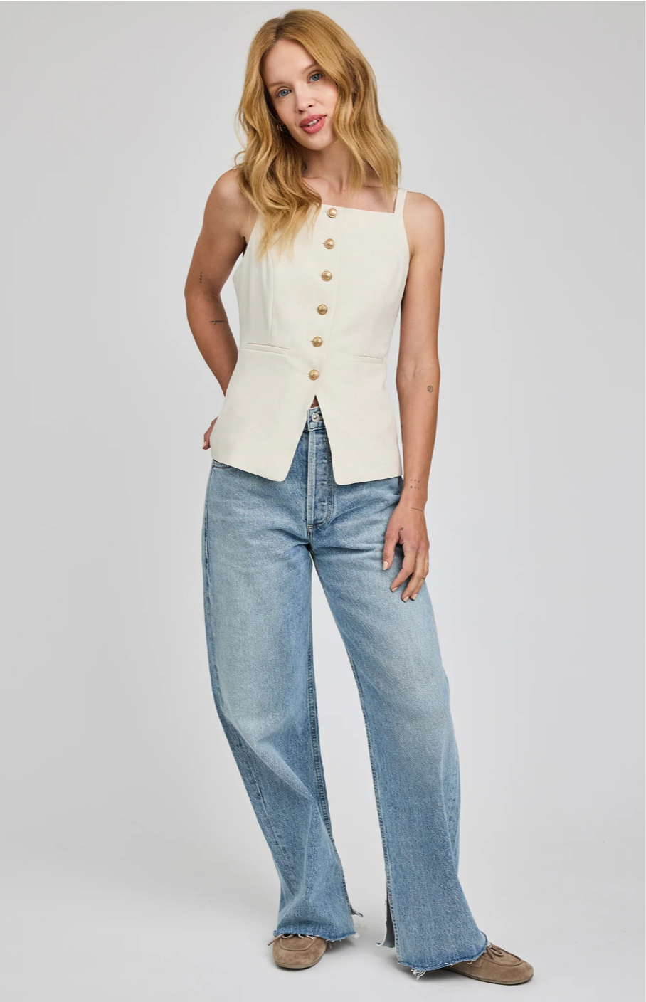 Gentle Fawn Harper Button Up Vest Top