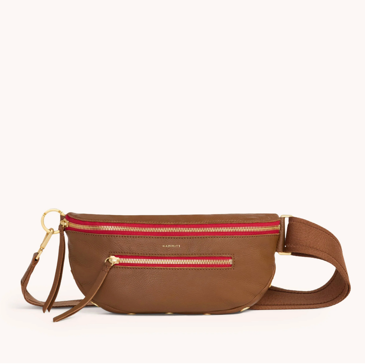 Hammitt Charles Crossbody Medium in Mahogany Pebble
