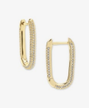 Melinda Maria Carrie Pave Chain Huggies