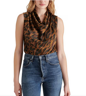 Steve Madden JAYDE Cheetah Bodysuit TOP