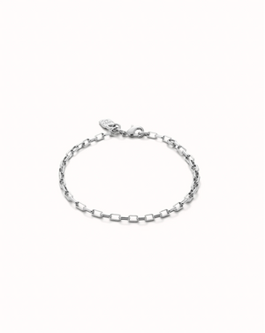 UNODE50 Mid-sized Link Charm Chain Bracelet in Silver