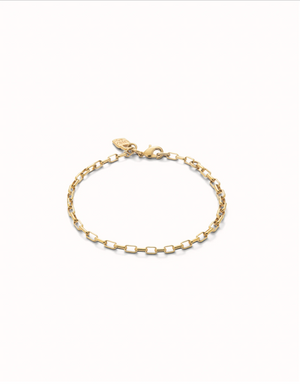 UNODE50 Mid-sized link Charm Chain Bracelet in Gold