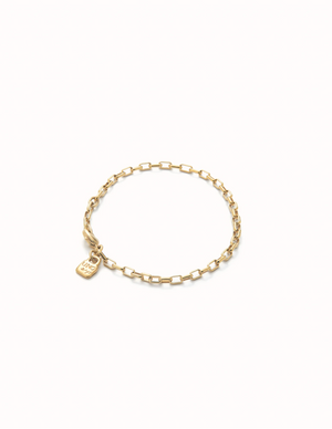 UNODE50 Mid-sized link Charm Chain Bracelet in Gold