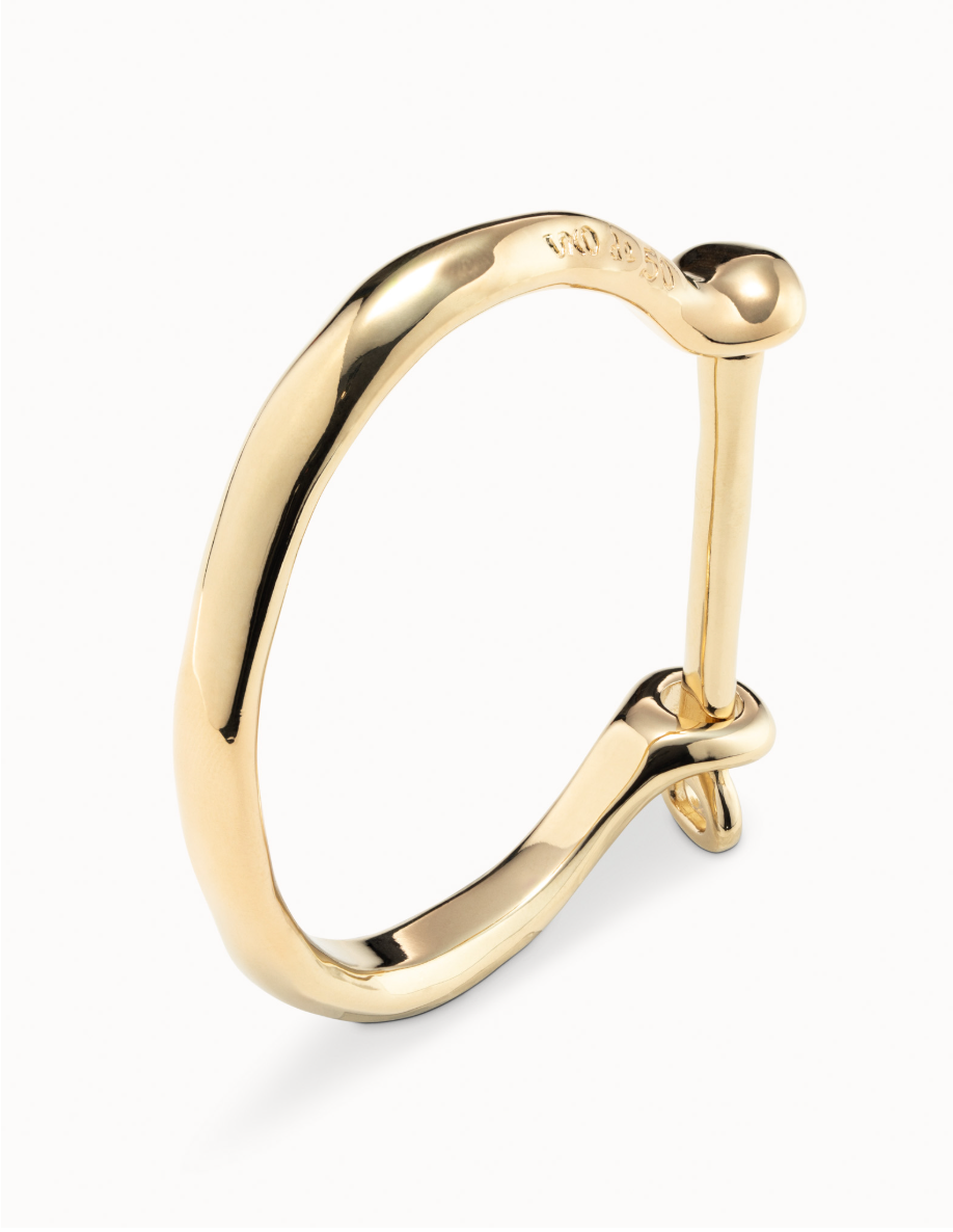 UNODE50 Bangle Bracelet with a Shackle Shaped Clasp