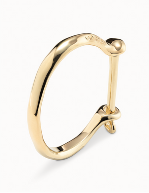 UNODE50 Bangle Bracelet with a Shackle Shaped Clasp
