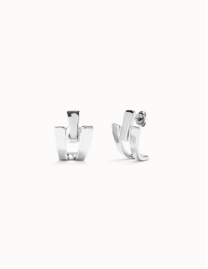 UNODE50 Triple-Curve Stud Earrings