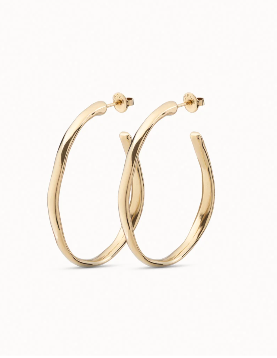 UNODE50 Open Hoop Earrings in Gold