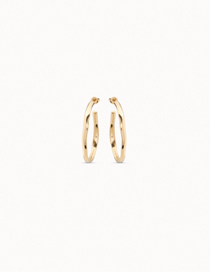 UNODE50 Open Hoop Earrings in Gold
