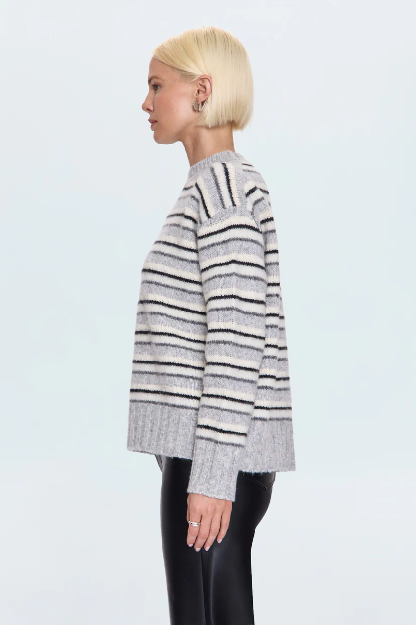 Pistola Hanna Stripped Sweater in Grey