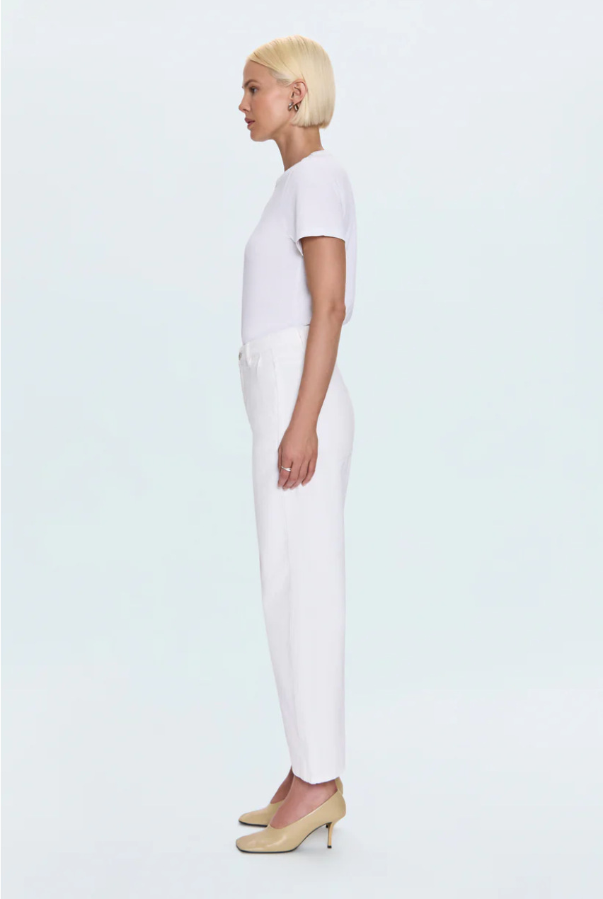 Pistola Beau Seamed Crescent Leg in Paper White