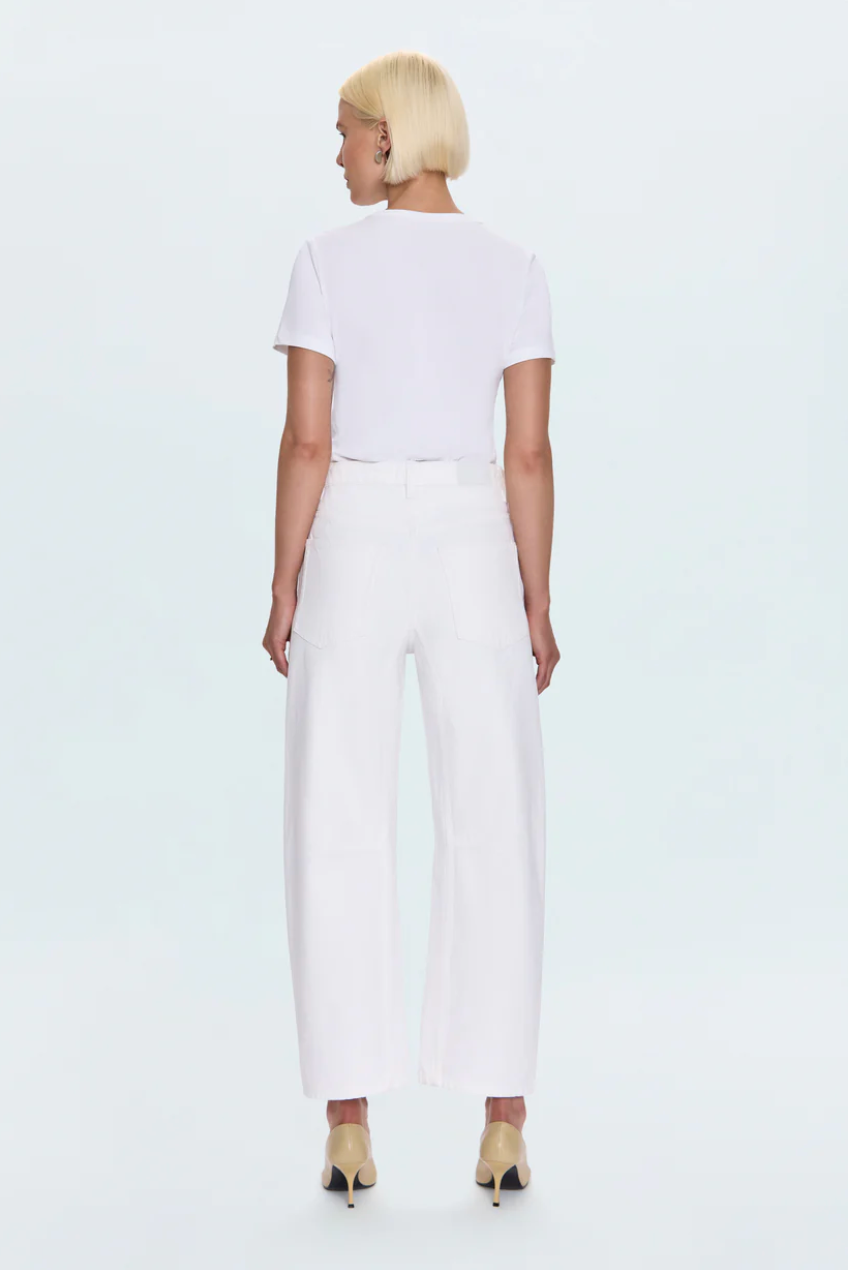 Pistola Beau Seamed Crescent Leg in Paper White