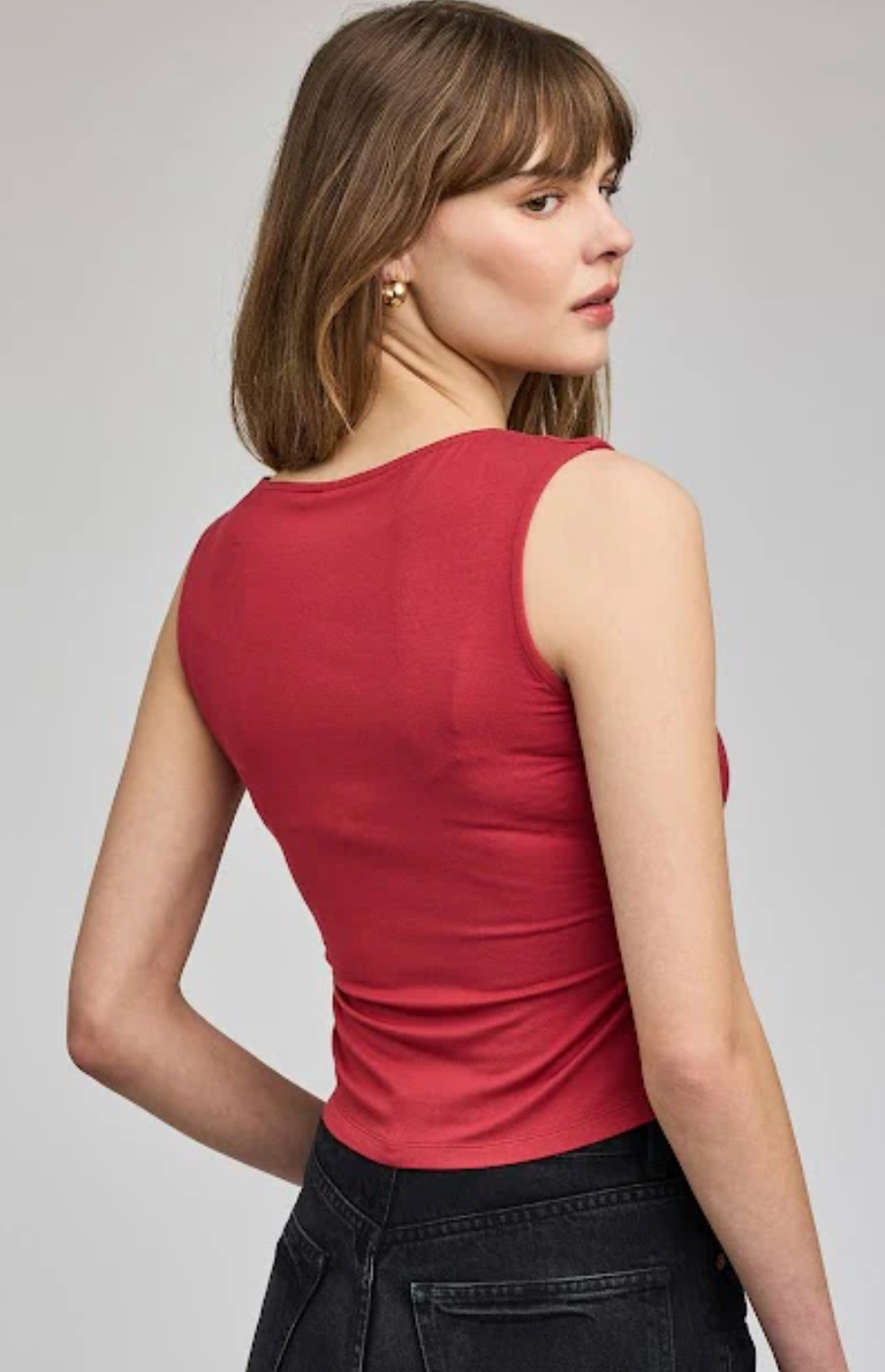 Gentle Fawn Cassidy Cowl Neck Tank in Garnet