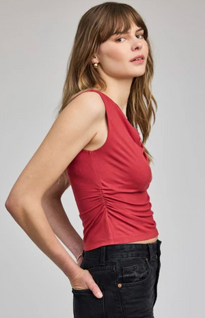 Gentle Fawn Cassidy Cowl Neck Tank in Garnet