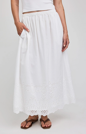 Elodie Maxi Skirt in White