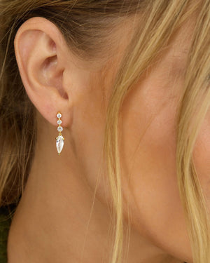 Melinda Maria She's Arrived Drop Earrings in Gold