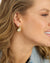 Melinda Maria She's So Smooth Teardrop Hoops in Gold