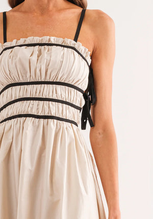 Lena Midi Dress with Tie Details
