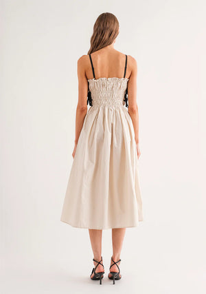 Lena Midi Dress with Tie Details