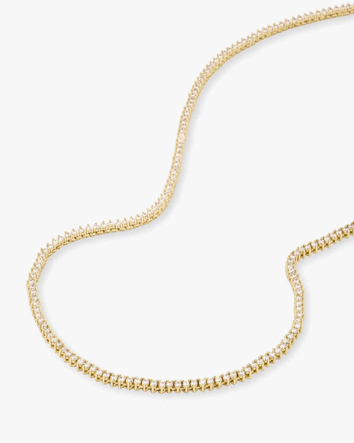 Melinda Maria Baby Not Your Basic Gold Tennis Necklace 18'