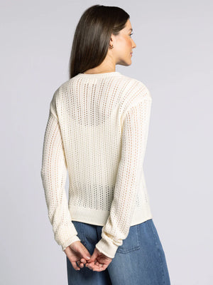 Joan Knit Sweater in Bone White