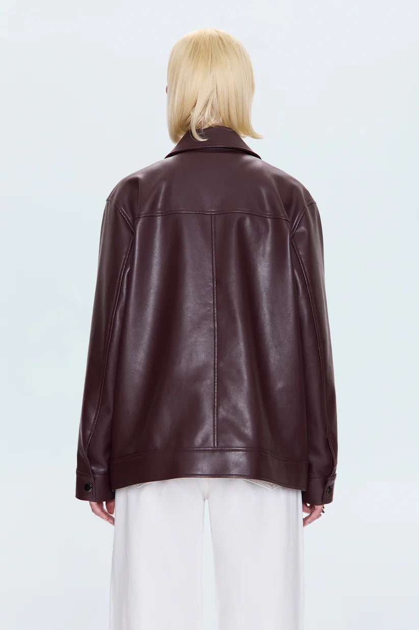 Pistola Valerie Leather Jacket in Cabernet