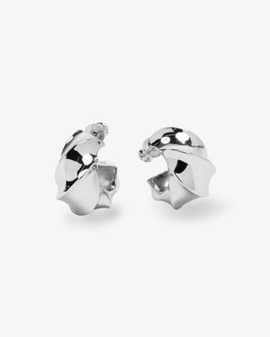 Melinda Maria With a Twist Hoops in Silver