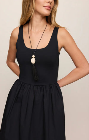 Z Supply Johannas Black Midi Dress