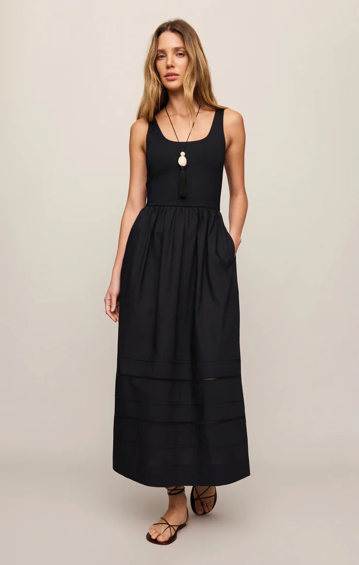 Z Supply Johannas Black Midi Dress