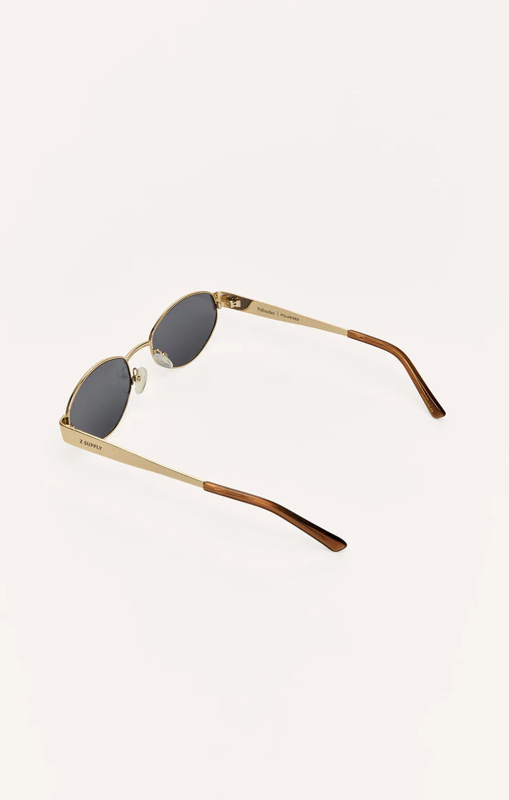 Z Supply Palisades Sunglasses in Gold Grey