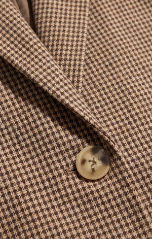 Z Supply Dark Chocolate Evan Houndstooth Blazer