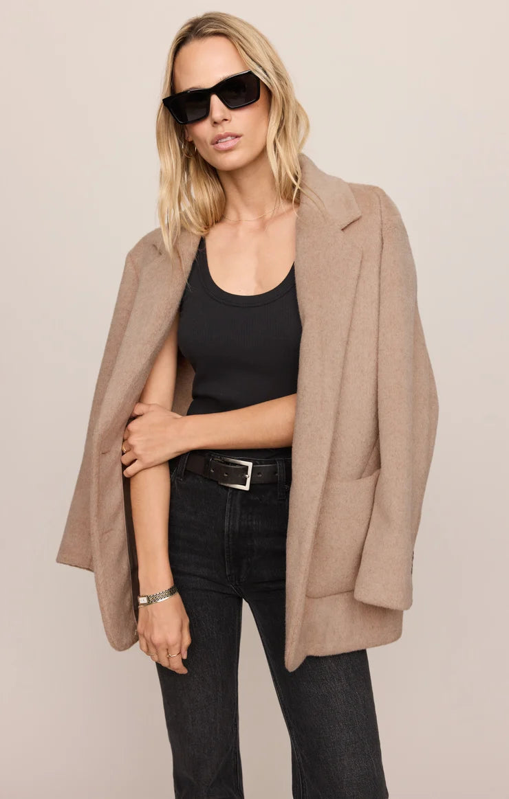 Z Supply Hutton Oversize Blazer in Classic Camel