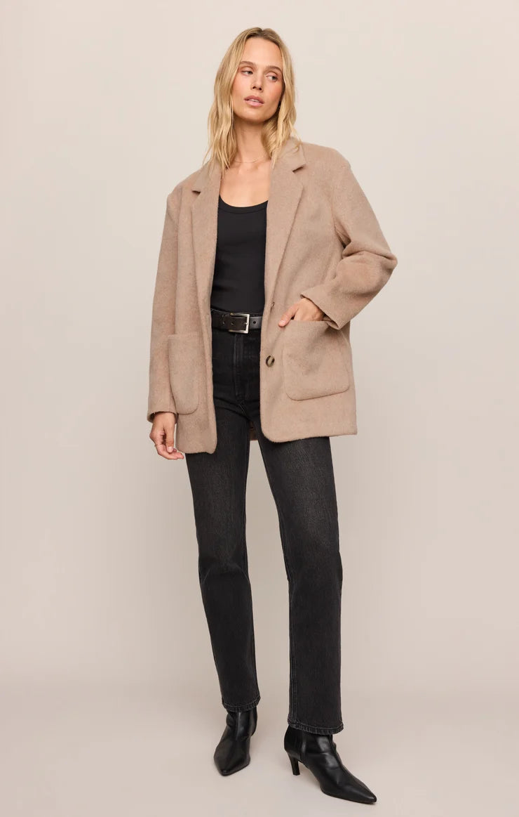 Z Supply Hutton Oversize Blazer in Classic Camel