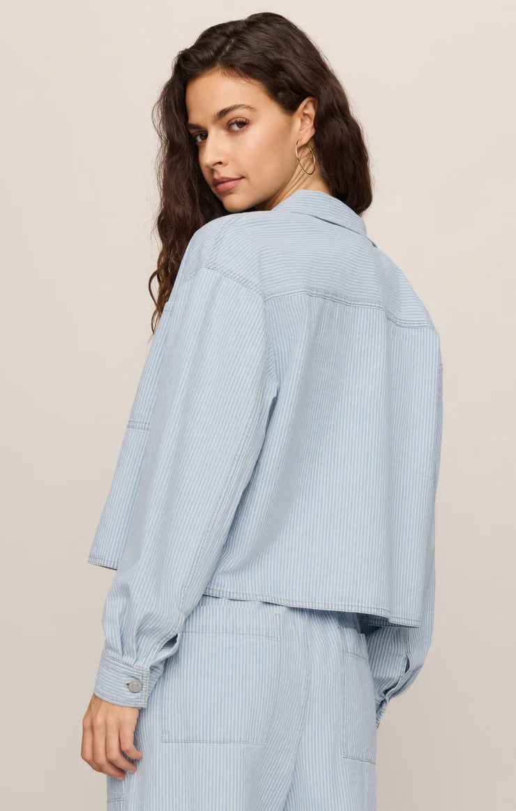Z Supply Erin Seaboard Stripe Railroad Jacket