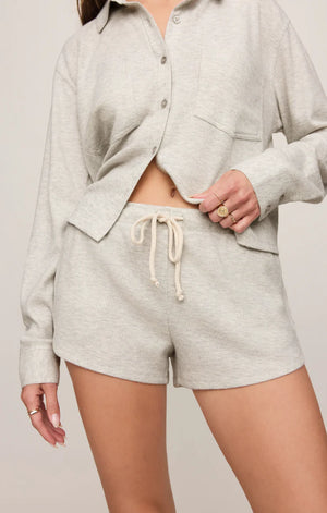 Z Supply Feather Grey Waffle Short