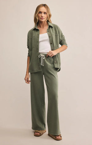 Z Supply Hunter Green Knit Pant