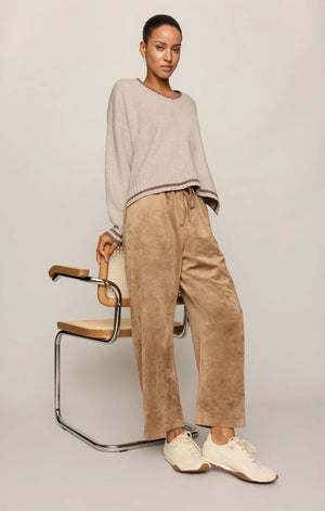 Z Supply Drift Suede Pant in Light Sand