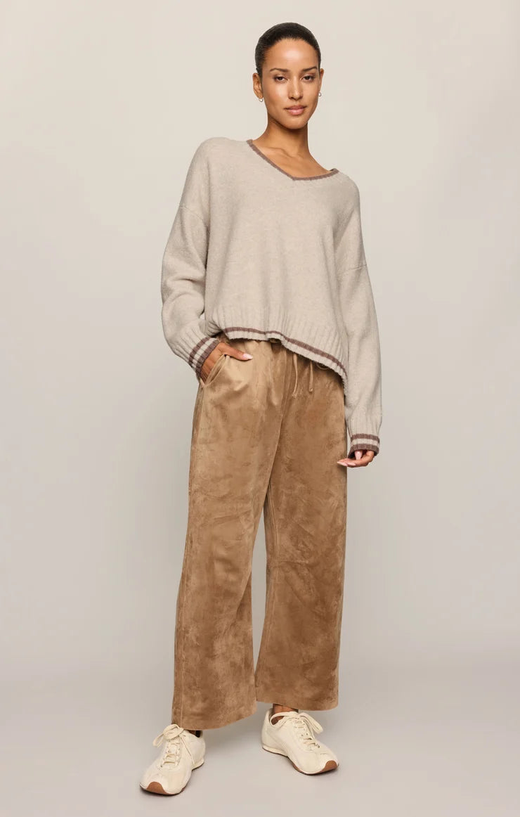 Z Supply Drift Suede Pant in Light Sand