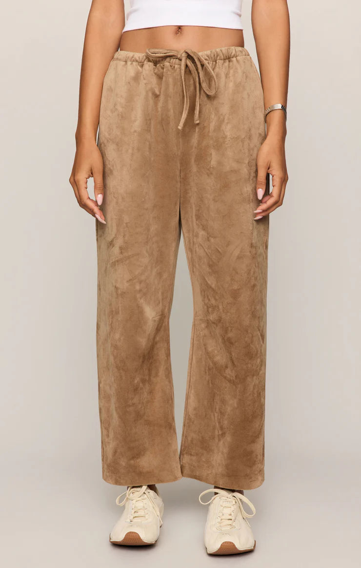 Z Supply Drift Suede Pant in Light Sand