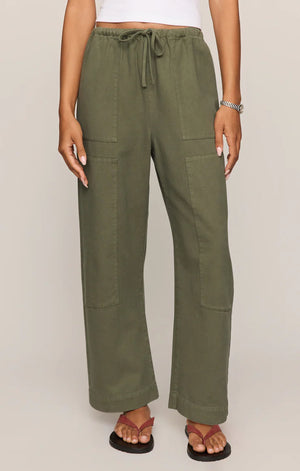 Z Supply Kit Twill Sage Carpenter Pant