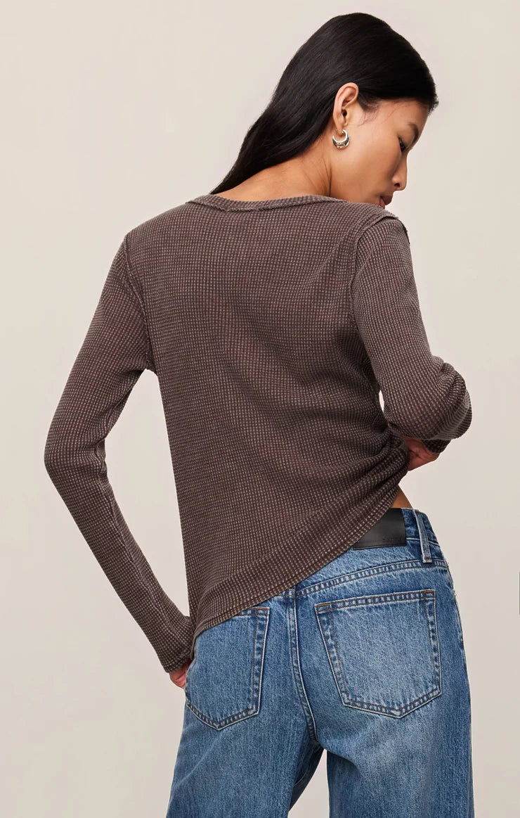 Z Supply Arlet Mini Thermal Top in Dark Chocolate
