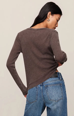 Z Supply Arlet Mini Thermal Top in Dark Chocolate
