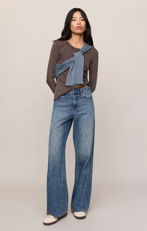 Z Supply Arlet Mini Thermal Top in Dark Chocolate