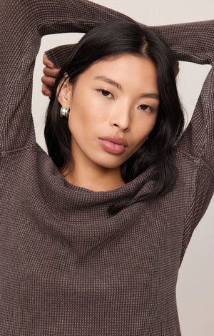 Z Supply Arlet Mini Thermal Top in Dark Chocolate
